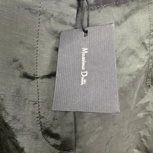 Massimo Dutti Olive Green Wide Leg Trousers High Rise Size 6 5010/558/500 NWT - Picture 4 of 9